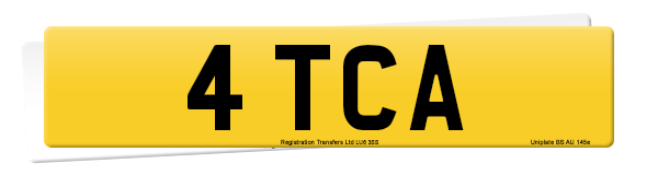 Registration number 4 TCA